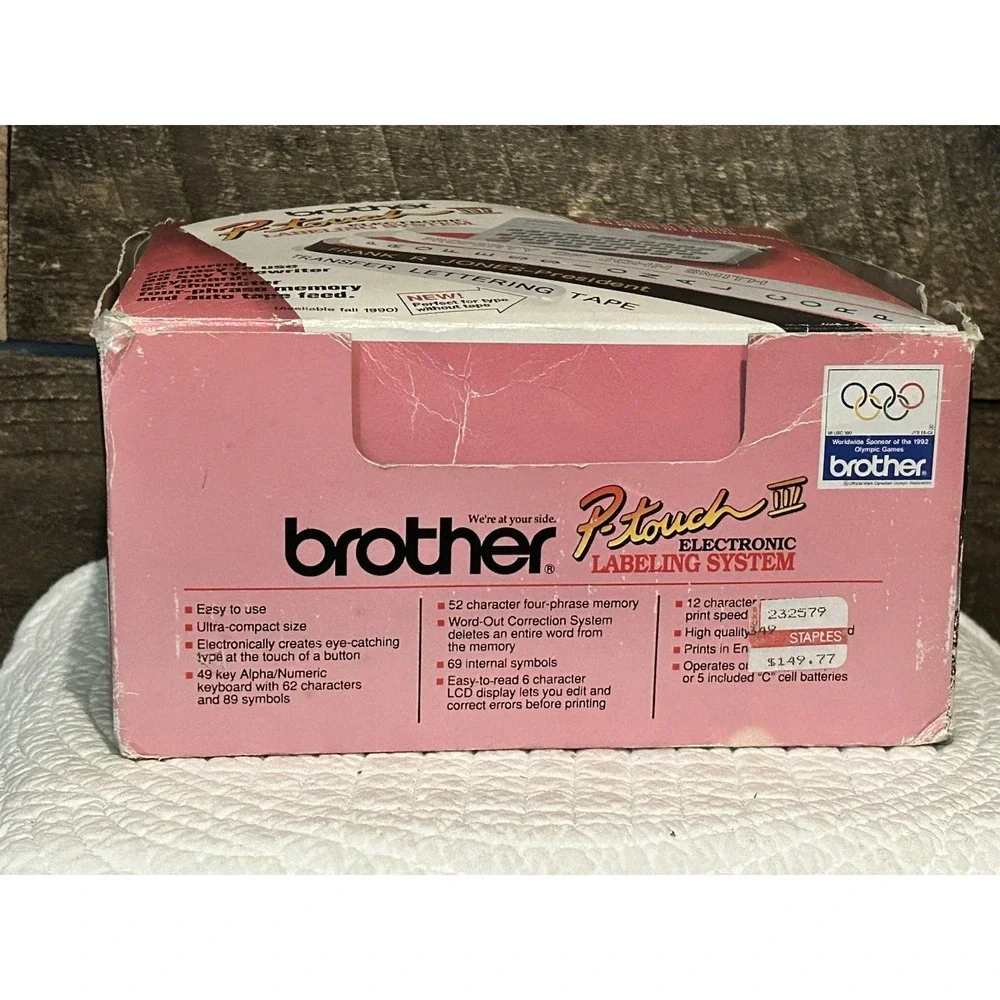 Brother‎ P-Touch III PT-10 Electronic Label Maker System Tested In Box No Cable